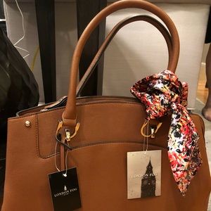 London Fog cognac bag